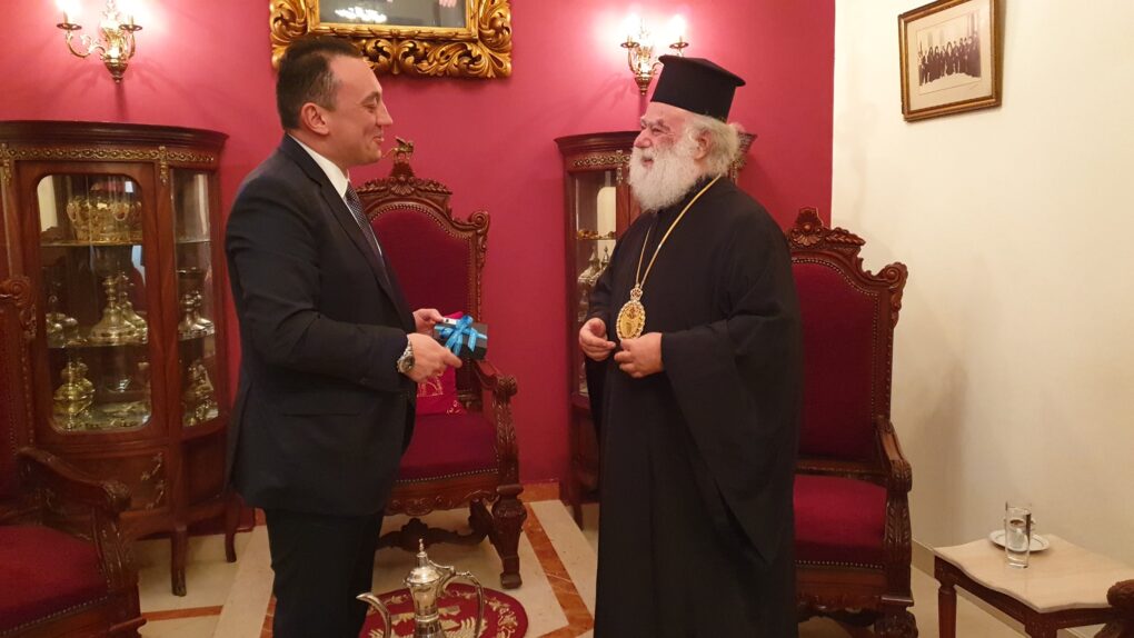 Συνάντηση του Πατριάρχη Θεόδωρου με τον ΥΦΥΠΕΞ Κώστα Βλάση στο Κάιρο (Photos)